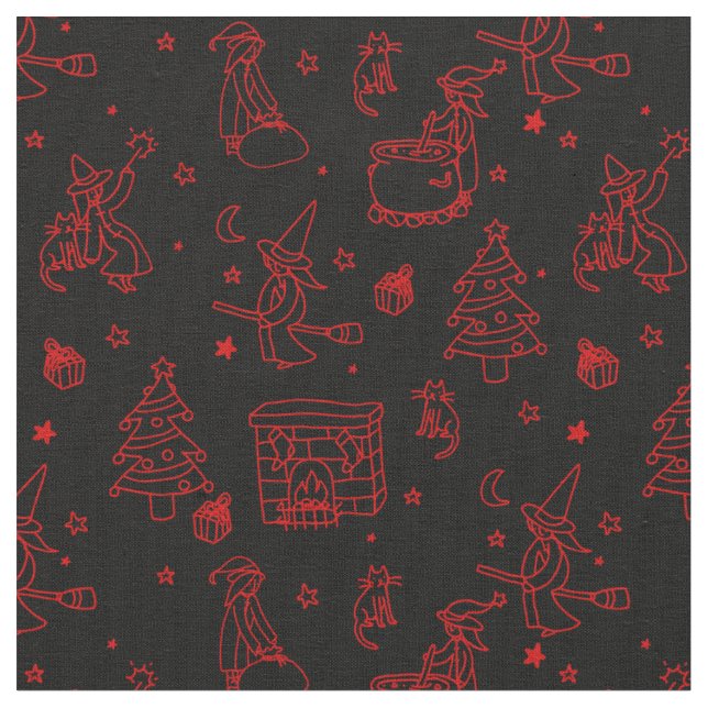 Tecido bruxa de natal de epifhany befana negra (Detalhe)