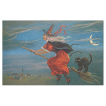 Bruxa do Dia das Bruxas & Gato Preto na Noite de H