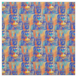 Tecido Buddha Abstrato Colorful