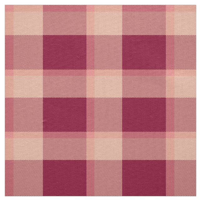 Tecido Buffalo plaid trendy modern checks red  (Modelo)