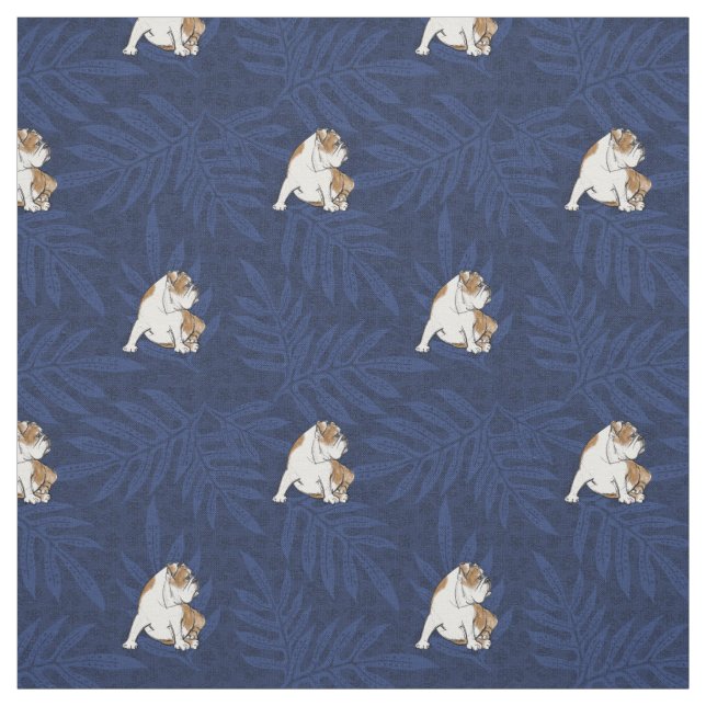 Tecido Buldogue azul de Lauae (Modelo)