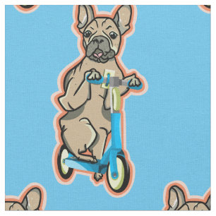 Tecido Buldogue francês engraçado