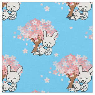 Tecido bunnies florais
