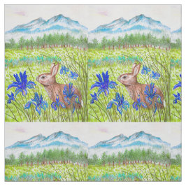 Tecido Bunny Iris Fields