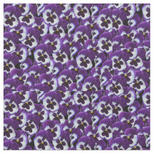 Tecido Buquê Pansy Roxo,
