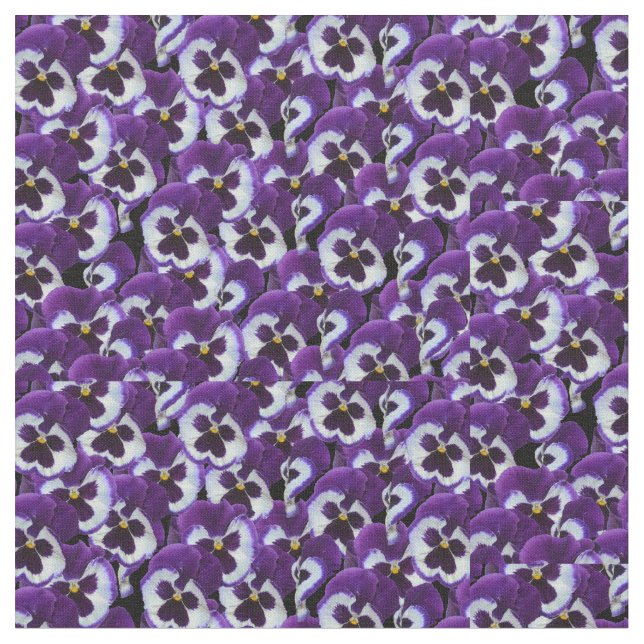 Tecido Buquê Pansy Roxo, (Detalhe)