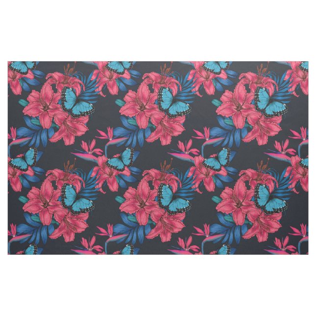 Tecido Buquê tropical (Fat Quarter)