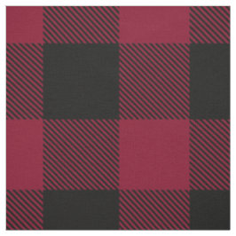 Tecido Burgundy Black XXL Buffalo Check Xadrez Tartan