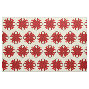 Tecido Burgundy Clover Ribbon por Kenneth Yoncich