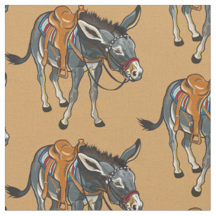 Tecido burro com sela