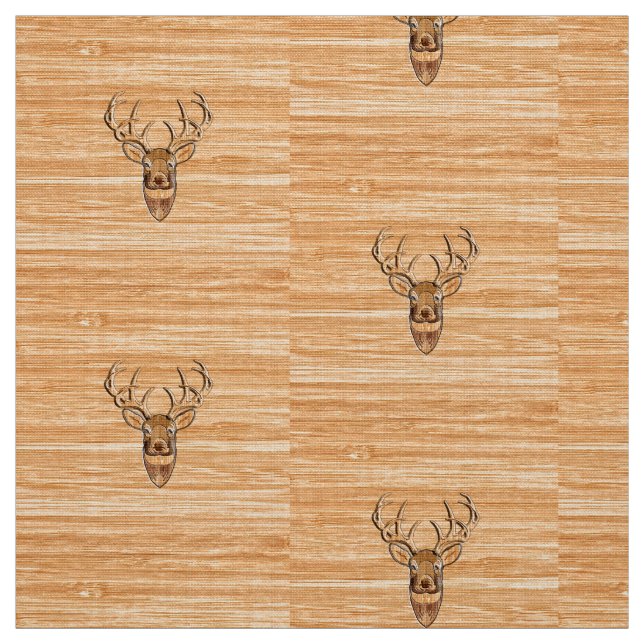 Tecido Cabeça de Veado de Cauda Branca Troféu Estilo Grão (Modelo)