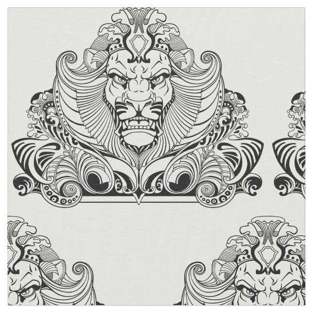 Tecido cabeça do leão (Detalhe)