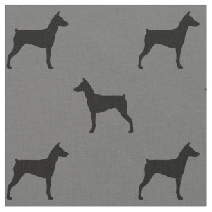 Tecido Cachorro Alemão Raça Silhouettes Patterados