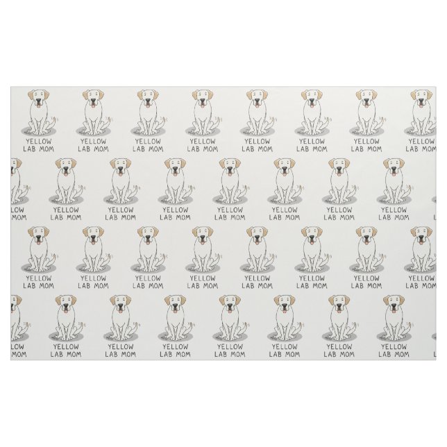 Tecido Cachorro Amarelo Mãe (Labrador Retriever Mãe) (Fat Quarter)