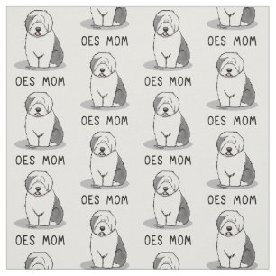 Tecido Cachorro Bonito OES Mãe Velha Cão Inglês Mãe (