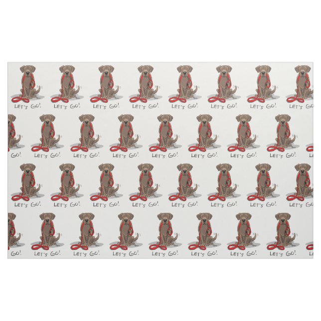Tecido Cachorro Bonito - Vamos Ir! Chocolate Labrador Ret (Fat Quarter)