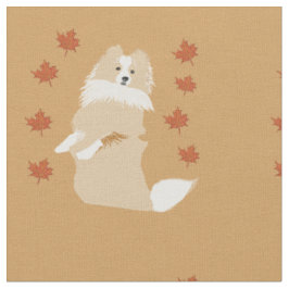 Tecido Cachorro Collie, Folhas de outono