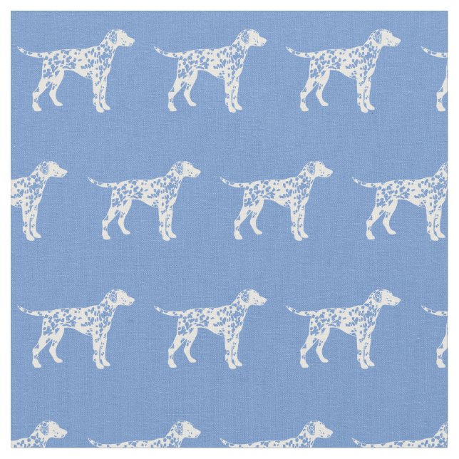 Tecido Cachorro Dalmaciano Silhout Pet Light Blue (Detalhe)