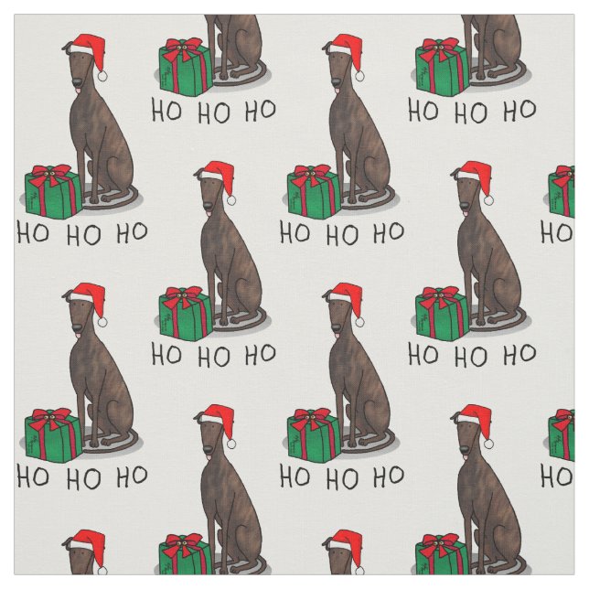 Tecido Cachorro de Greyhound (Bindle) de Natal (Modelo)