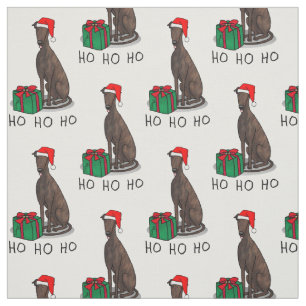 Tecido Cachorro de Greyhound (Engraçado) de Natal
