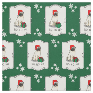 Tecido Cachorro de Papai Noel de Natal (desfiladeiro)