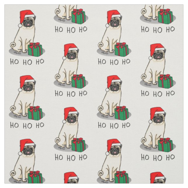 Tecido Cachorro de Papai Noel de Natal (desfiladeiro) (Modelo)