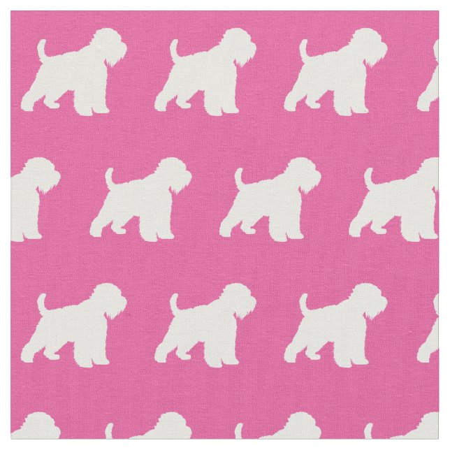 Tecido Cachorro de Roda Terrier Silhout Pink (Detalhe)