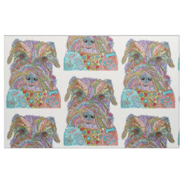 Tecido Cachorro de Schnauzer, Cute e Colorida