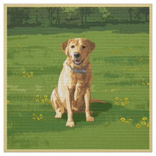 Tecido Cachorro do Retriever Labrador Amarelo