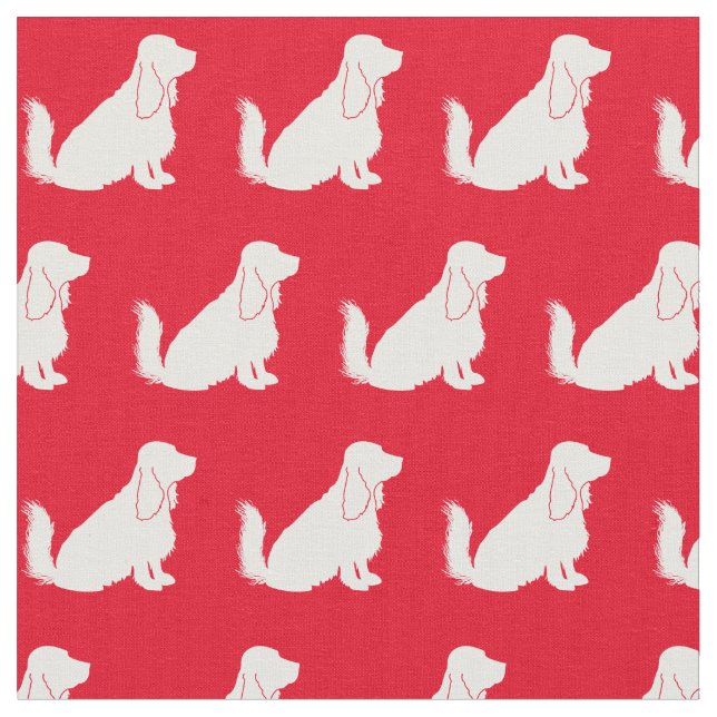Tecido Cachorro Espanhol Silhout Pet Red (Detalhe)
