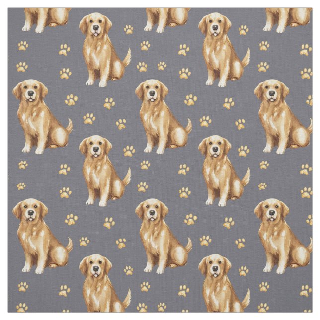 Tecido Cachorro fofo da raça Golden Retriever (Modelo)