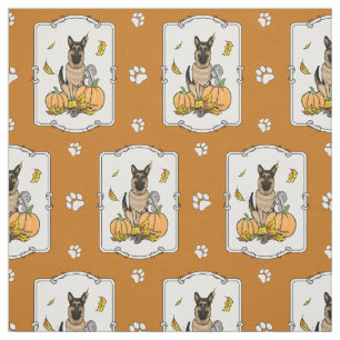 Tecido Cachorro German shepherd Queda (bronzeado preto)
