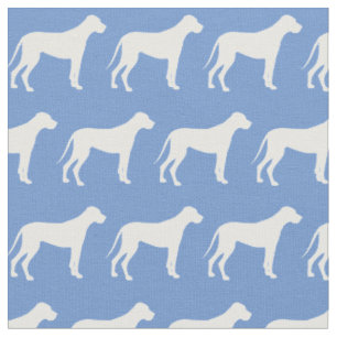 Tecido Cachorro Grande Silhueta Pet Azul Claro