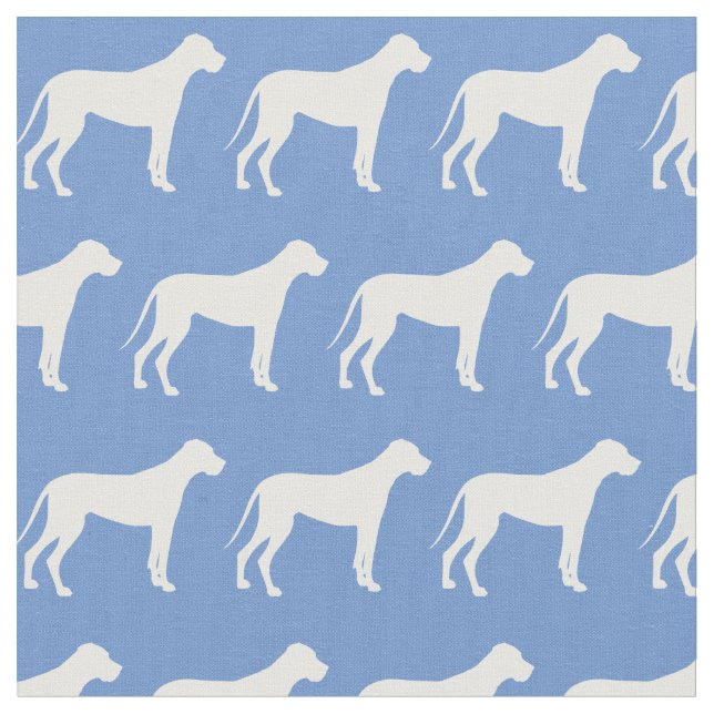 Tecido Cachorro Grande Silhueta Pet Azul Claro (Detalhe)