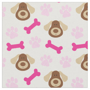 Tecido Cachorro Rosa