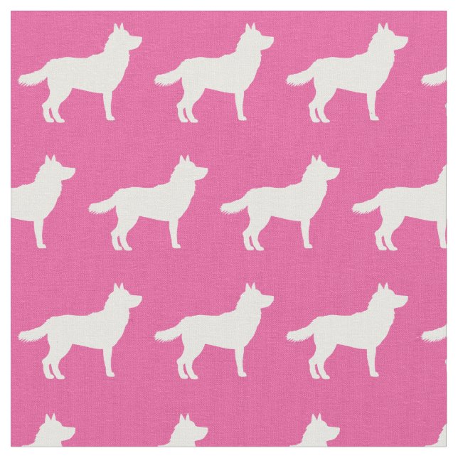 Tecido Cachorro Siberiano Silhout Pet Pink (Detalhe)