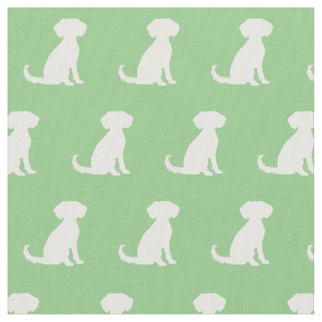 Tecido Cachorro Silhouette Pet Sage Green (Detalhe)