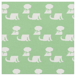 Tecido Cachorro Silhouette Pet Sage Green