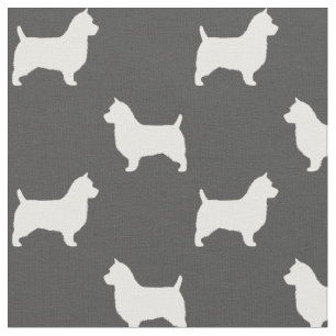 Tecido Cachorro-Terrier australiano Raça Silhouettes Patt