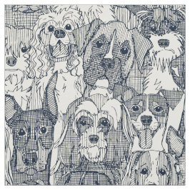 Tecido cães aplmuito indigo pearl