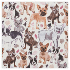 Tecido Cães de Pintor de Água FRENCHIES