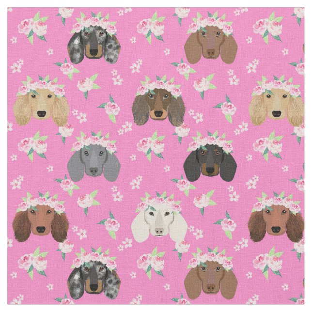 Tecido Cães-do-mar, cor-de-rosa (Detalhe)