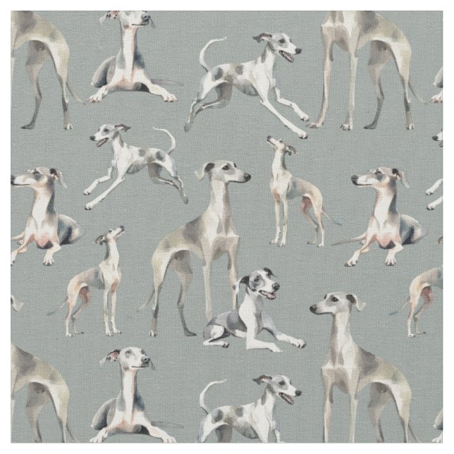 Tecido Cães Greyhound Wippets e Cães Lurcher  (Detalhe)