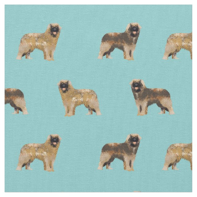 Tecido Cães leonberger azul claro (Detalhe)