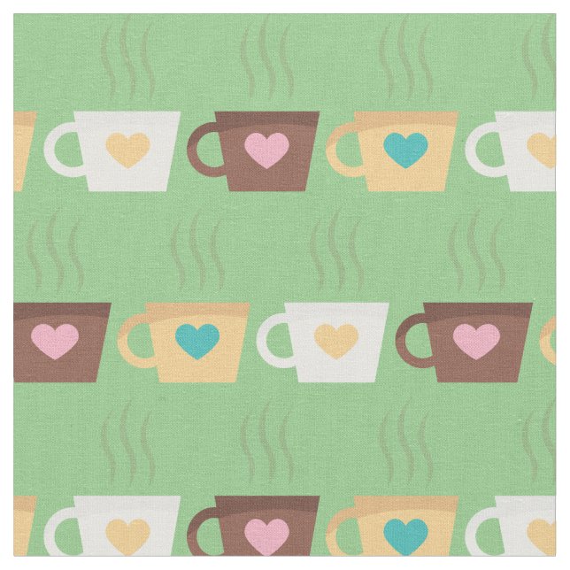 Tecido Café Café Barista Cute Café Bebida Comida (Detalhe)