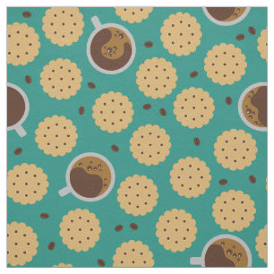 Tecido Café e cookies