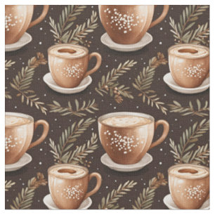 Tecido Café em castanho escuro