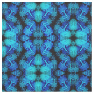 Tecido Caleidoscópio azul de Buddha