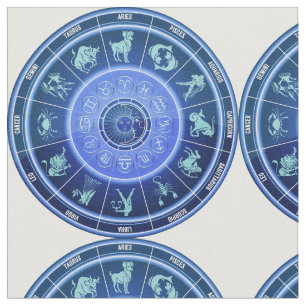 Tecido Calendário de Astrologia de Sinal Sun Zodiac Thun