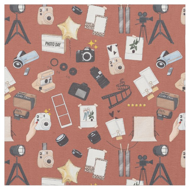 Tecido Câmera de cinema fotográfico (Detalhe)